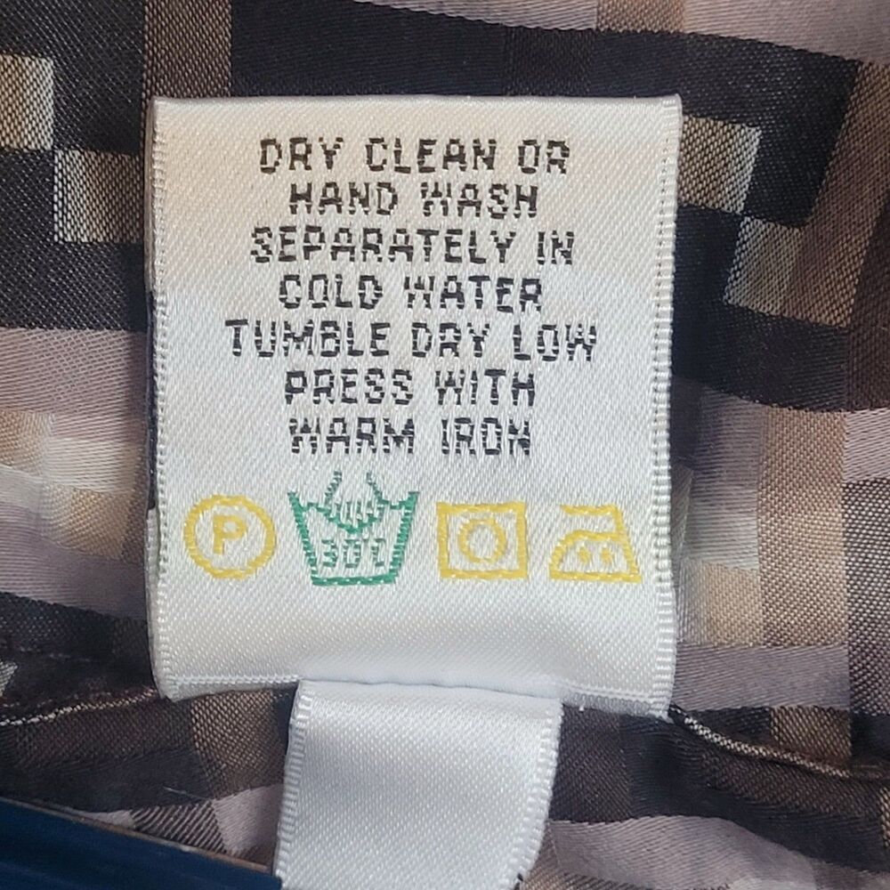 Bugatchi Uomo Classic Fit Shirt Long Sleeve Neutral Geometric Digital Print 2XL - Picture 11 of 12